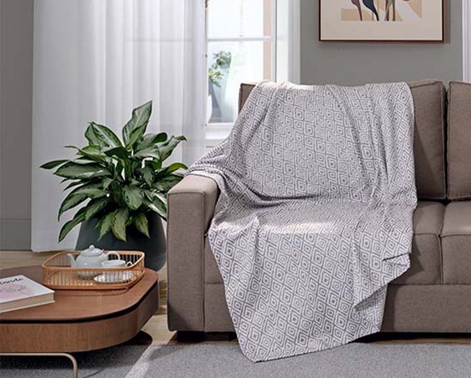 MANTA JACQUARD NATURE ECO | DÉLI 1221 BEGE DUNA