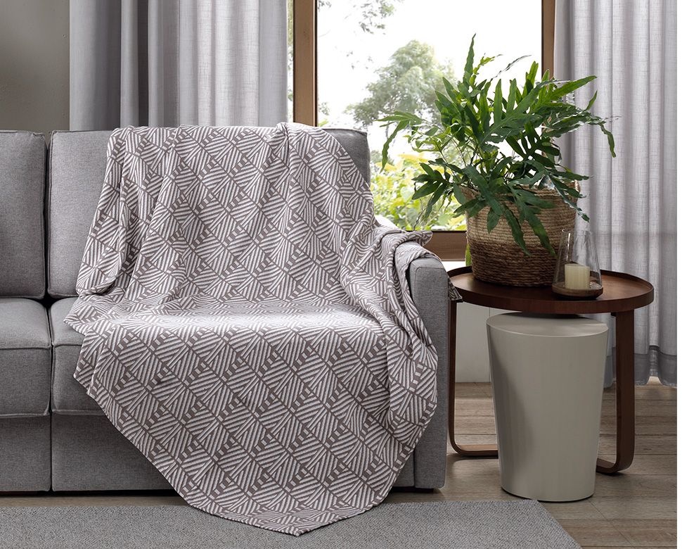 MANTA JACQUARD NATURE ECO | MALI 01 - 1221 BEGE DUNA